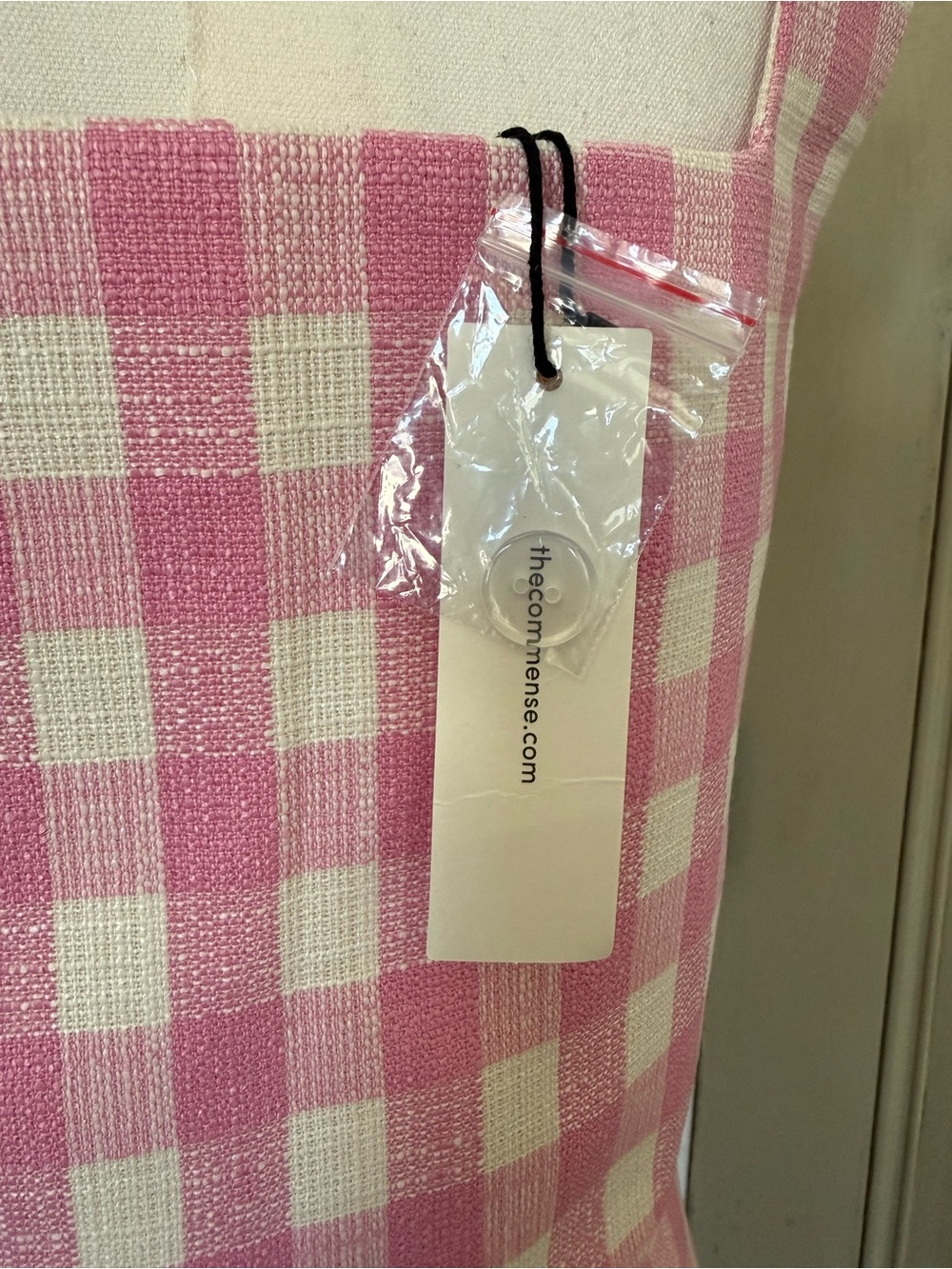 NWT Commense Pink Gingham Two-Piece Crop Top & Shorts Set - Picture 6 of 7